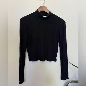 🌸 Caution to the Wind 🌸 black ribbed top